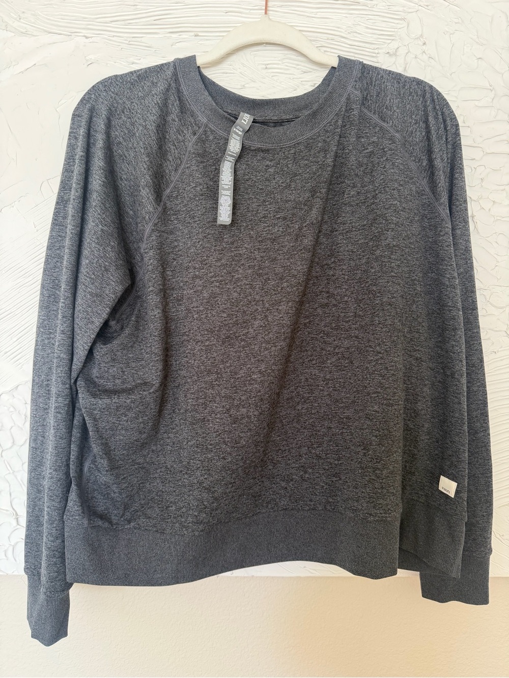 Vuori Dark Charcoal Long Sleeve Crew